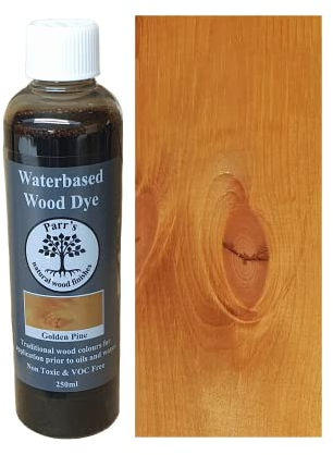Parr's Water Based Wood Stain - Environmentally Friendly VOC Free - for Interior Woodwork - Golden Pine - 250ml