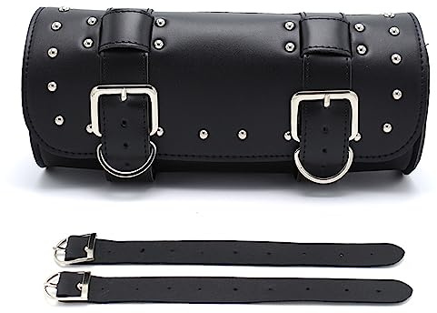 Borsa Da Sella Moto, Borsa Per Forcella Da Moto, Impermeabile Borsa Porta Attrezzi Moto Con 2 Cinghie Di Fissaggio, Per Deposito Moto e Biciclette, Per Maggior Parte Delle Motociclette(Nero)