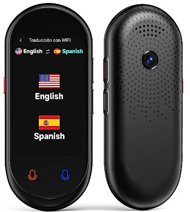 Adelagnes Z8 Sprachübersetzer Gerät,Übersetzungsgerät mit Sprachausgabe Translator,Echtzeit 138 Sprachen und Akzente mit WiFi/Offline/Foto Unterstützung für Reisen,Lernen und Business,Black