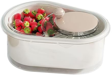Genérico Centrifugadora De Frutas, Centrifugadora Grande para Lavar Frutas, Centrifugadora Limpiadora De Verduras con Cesta De Lavado, Fregadora De Frutas Y Verduras, Aparatos De Cocina