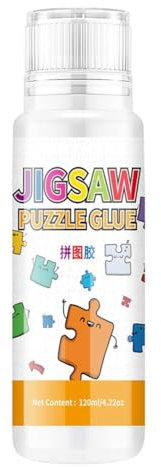 Pesfehhy Jigsaw Puzzle Glue, 120ML Jigsaw Glue with Sponge Head, Non- and Quick Dry Puzzle Sealer Large Capacity