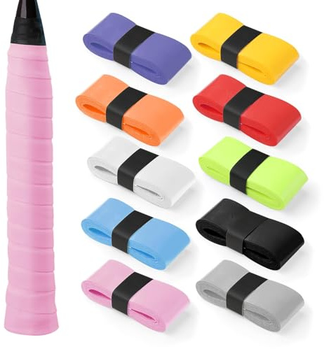 Arvoni 10 Piezas Cintas de Agarre de Raqueta, Overgrips Padel Antideslizante, Autoadhesivo Overgrip Tenis Bádminton, para Raqueta de Tenis, Bádminton, Squash