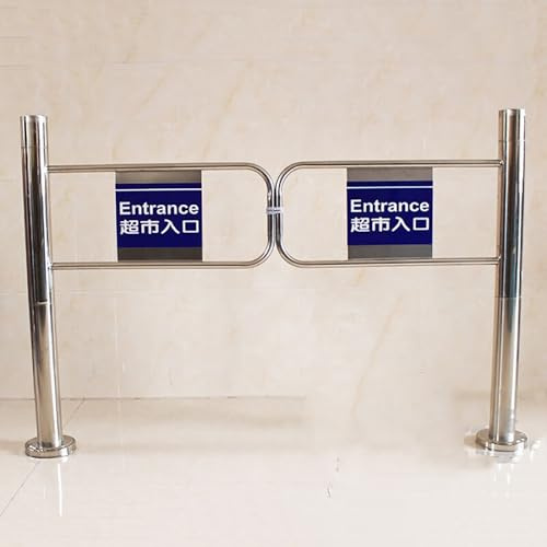 Puerta de entrada de metal con apertura de una sola dirección de 90°, barrera de acceso de cierre automático, dispositivo de entrada y salida seguro para uso doméstico y comercial