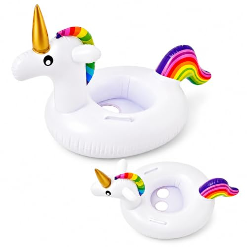 Bouée Bébé Licorne Gonflable, Flotteur Piscine Bébé avec Siège Sécurisé, Bouée de Natation pour Piscine, Mer et Plage