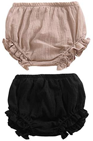 AYIYO unisex blöjöverdrag för småbarn – nyfödd baby flickor pojkar barn linne bloomer shorts 2 st