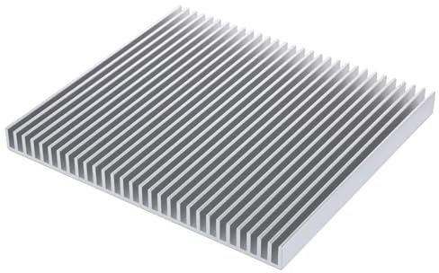 Awxlumv Large LED Aluminum Heatsink 200 x 220 x 18mm / 7.87 x 8.66 x 0.7 Inch Cooler 30 Fins Heat sink Board