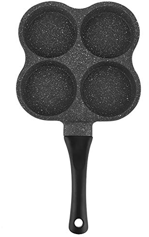 Tissting Padella Antiaderente a 4 Fori, Teglia per Frittelle e Pancake, Alluminio, per Colazione e Preparazione di Hamburger, Funzionalità Versatile Superficie Antiaderente, Regalo Perfetto