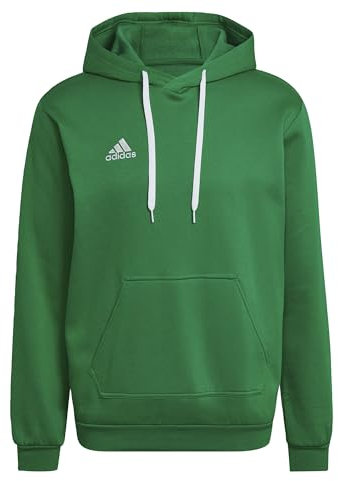 adidas Herren Entrada 22 Sweat Hoodie, Team Green / White, L