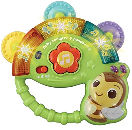 VTech-Baby Baby sonajero y pandereta, Abejita musical interactiva para agitar, Juguete para bebés +3 meses, Versión ESP