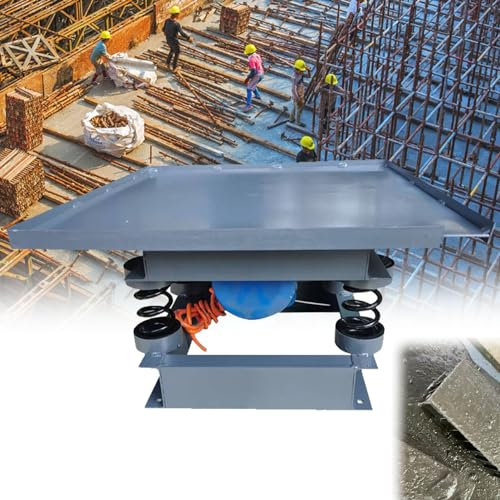 Hydravex Table Vibrante en BéTon 50 Cm X 50 Cm, Machine Vibrante à Plaque Plate en BéTon 2860 TR/Min, Bloc D'Essai De Banc D'Essai De Vibration, Plate-Forme 220 V en Acier Inoxydable
