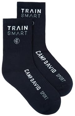 Camp David Herren Tennissocken mit Intarsia-Logo, 2er-Pack Blue Navy 43-46