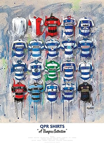 QPR Rangers Collection A2 Limited Edition Shirt Print - Premium Quality Poster - Ideal Fan Gift - by Terry Kneeshaw