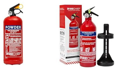 Multi Purpose Powder Fire Extinguisher – Ready to Use in Seconds – 2kg ABC Fire Extinguisher & Multi Purpose Powder Fire Extinguisher – Ready to Use in Seconds – 1kg ABC Fire Extinguisher