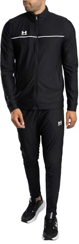 Under Armour Ensemble de survêtement Challenger Hommes, survêtement homme léger et respirant, ensemble de sport avec veste et pantalon, Black/White, L, Black/White, SM