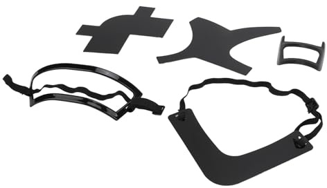 Lisseur de Barbe pour Hommes, Outil de Gamme Barbe 5 Pièces avec à Multifonctionnelle pour décolleté Capillaire (BLACK)