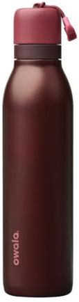 Owala FreeSip Twist Insulated Stainless Steel Water Bottle with Straw for Sports and Travel, BPA-Free, 24-oz, Black Cherry