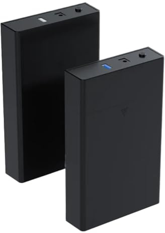 Harewtwy Caja para Disco Duro Externo de 3,5 Pulgadas con USB 3.0, Lector de Disco Duro, Adaptador de Alta Velocidad para PC, Enchufe de la UE.