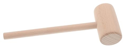 Holibanna Maillet Bois de Hêtre pour Bricolage Outil de Travail Du Cuir et Du Bois Manche Ergonomique Frappe Équilibrée pour Sculpteurs et Artisans