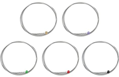 Grcfumo 5Pcs Bass String, Colourful Ball End G D A E B 5 Notes, 5 Strings Replacement Set, Instrument Accessory for Electric Bass