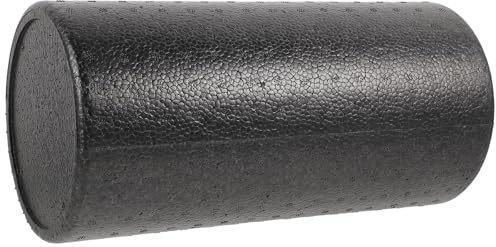Veemoon Rodillo de Espuma Sólido para Masaje Muscular y Columna de Yoga, Material Epp Alta Densidad, Color Negro, 30x15 Cm, Rodillo de Entrenamiento para Fitness y Liberación Muscular