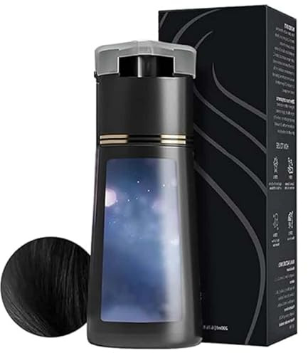 Ever Haar Sofort Farbshampoo——Haarfarbe Shampoo Schwarz Für Damen Und Herren Sofortige Grauabdeckung Ohne Mischen Langanhaltende Farbe Natürlicher Look Für Zu Hause (Schwarz)