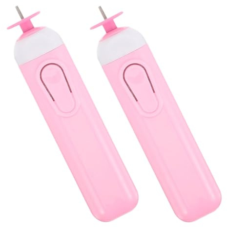DOITOOL Penna per Quilling Elettrica Strumento Robusto e Versatile in Plastica Rosa 2 Pezzi per Progetti di Carta e Artigianato Fai da Te