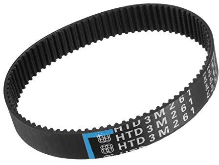 sourcing map HTD3M 87 Zahnmotor Zahnriemen Gummi ausgerichtet-Gurt 261mm Umfang 15mm breit