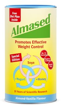 Almased Almond-Vanilla Meal Replacement Shake - Protein Powder for Weight Loss, 500 g
