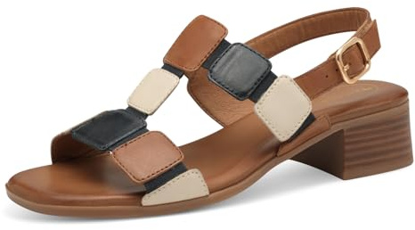 Tamaris dam Tamaris Comfort 8-88203-42 890 Navy Comb Hälsandaler Bekväm Multibredd Vardagssko Festlig Elegantklack sandal