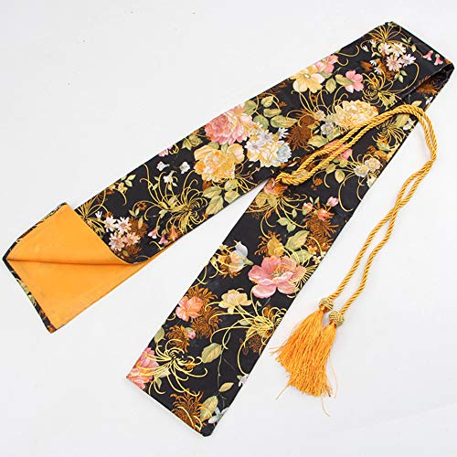 Sac d'épée, Sac de Transport pour Le Tai chi, Housse d'épée Katana Wakizashi en Soie, Sac de Transport Kendo avec Pompon doré, C (Color : Onecolor)