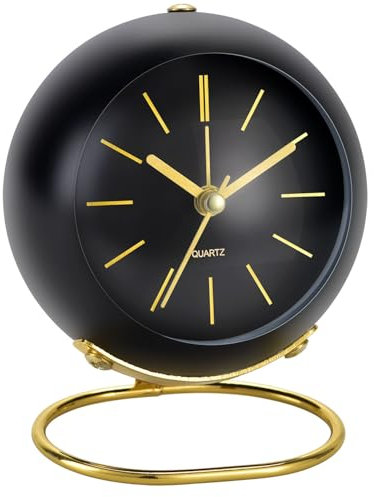 Azyh Analoger Wecker mit Niedliches Einfaches Design, Retro Tischuhr mit Nachtlicht, Leise, Nicht Tickend, Batteriebetrieben, für Kinder, Schlafzimmer, Reisen, Küche, Nachttisch, Zimmerdekoration