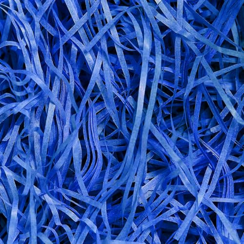 500g Royal Blue Shredded Tissue Paper for Gift Boxes & Hampers | Soft Hamper Filling and Packaging Filler, Shreds Stuffing Paper Suitable Party Baby Shower Graduation Housewarming ect
