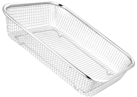UTHCLO Passoire à Fruits en Acier Inoxydable Panier Égouttoir Multifonction en Maille Petit Panier de Rangement Carré Argenté Égouttage Cuisine et Fruits Frais