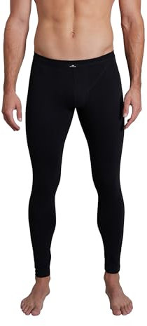 Götzburg Herren Lange Unterhose, Baumwolle, Single Jersey, schwarz, Uni 7