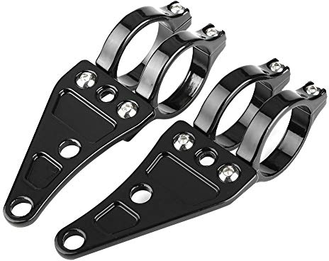 EVGATSAUTO Clignotants Clamps Support De Montage De Phare, 2 pcs Support De Montage De Phare Clamps Tête Lampe Titulaire Fourche 38-41mm/1.5-1.6in Pour Moto