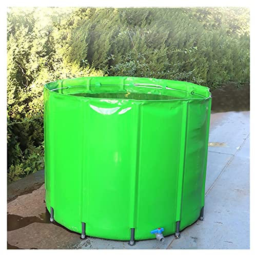 Barril De Lluvia De Ascender De Categoría, Depósito Plegable Para Agua De Lluvia, Contenedor Exterior De Agua De Lluvia Multifunción, Colector De Agua De Jardín Para Jardín Césped,Verde,500L/80*98CM