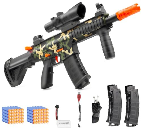EagleGrove Electric Toy Gun with 3 Modes, Soft Bullets Toy Gun Automatic Sniper Rifle Dart Gun with 60 Dart Bullets, Gifts for Birthday Halloween Christmas