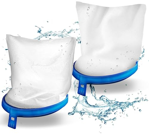 tillvex Aspirateur de Piscine avec Batterie & Manche télescopique + Filtre | Aspirateur de Piscine électrique | Nettoyeur de Piscine avec Filtre & autonomie de 60 Min (2X Filtres de Rechange)