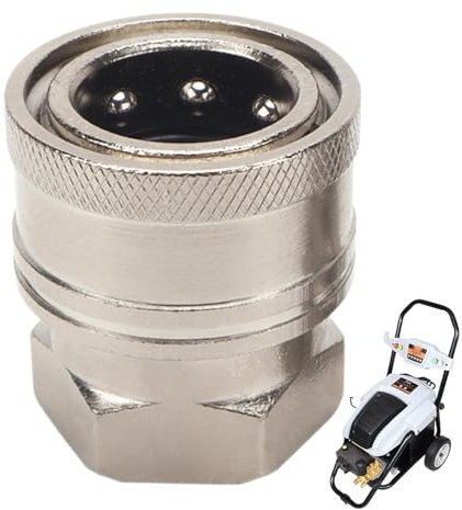 Adaptador de limpiador de alta presión para coche, conector de conexión rápida de metal, conector rápido portátil para jardín, césped, tierras de cultivo