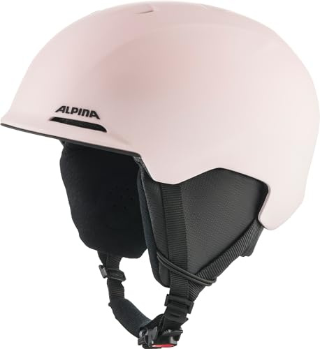 ALPINA Brix Jr - Casco de esquí Seguro y Ligero para niños, con Almohadillas de Orejas extraíbles, óptima absorción de Impactos y Buena ventilación, Light-Rose Matt, M (55-59)