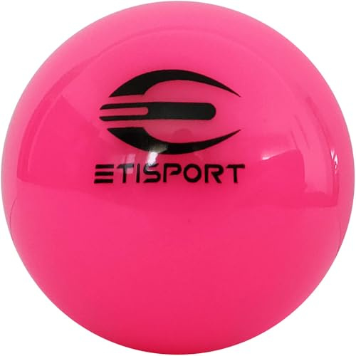 ETISPORT Bola de Hockey Patines Pro. Uso Profesional para Toda Clase de Superficies. Medida y Peso reglamentarios. (Rosa Fluor)