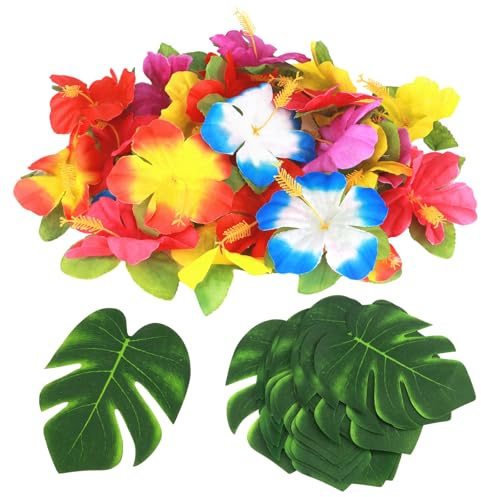 JSMTKJ 60 Piezas Decoración de Fiesta Tropical