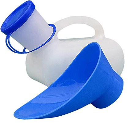 bottiglie per urina maschili， Bottiglia for urina for uomini e donne, orinatoio portatile di emergenza da 1000 ml con maniglia for il trasporto for viaggi, campeggio, attività all'aperto