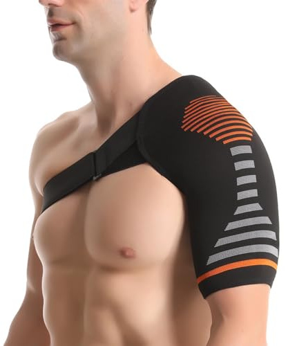 GWEOR Hombrera Ajustable para Hombre y Mujer,Soporte de Hombro para Manguito Rotador y Tendinitis,Estabilizador de Neopreno Transpirable para Alivio del Dolor y Lesiones Deportivas