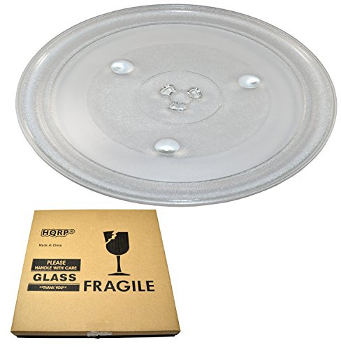 HQRP 12-3/8 inch Glass Turntable Tray compatible with Emerson P34 MW1119 MW1161 MW1162 MW1337 MW1338 MWG9111 GA1000AP30P34 MWG9115 MW8117 MW8119 MW8992 MW9117 Microwave Oven Cooking Plate 315mm