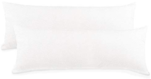 CelinaTex BeNature Kissenbezug Doppelpack 40 x 200 cm XXL weiß Baumwolle Seitenschläferkissen Bezug Jersey