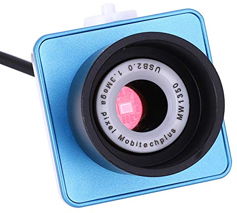 VBESTLIFE Astronomieteleskop Elektronisches Okular, 10X Digitalzoom f3.85, USB-Anschluss, Okularobjektiv-Teleskop-Zubehör, 1,25-Zoll-Teleskop-Fokussierer, Step Down Adapter, Kunststoff, LED, Blau