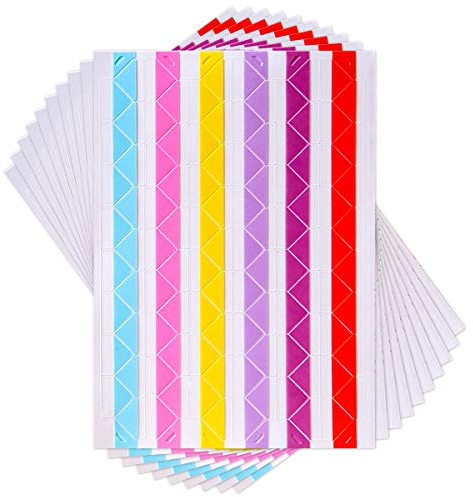 ULWSY Foto-Klebeecken, 1020 Stück, Selbstklebende Fotoaufkleber Ecken für DIY Scrapbooking, Tagebuch und Fotoalbum, bunt
