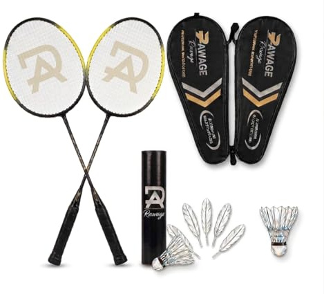 2 PLAYER BADMINTON SET (BLACK + RED)