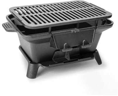 Parrillas de carbón, parrilla de barbacoa, mini parrilla de carbón portátil, mesa de escritorio, parrilla for ahumar de hierro fundido al aire libre for picnic, jardín, terraza, camping, viajes